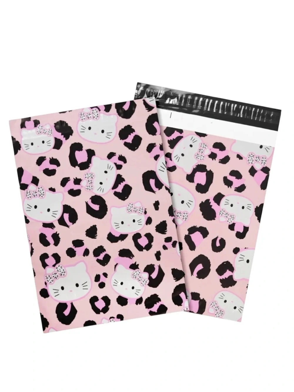 20ct - 10”x13” Pink leopard Hello Kitty poly mailers